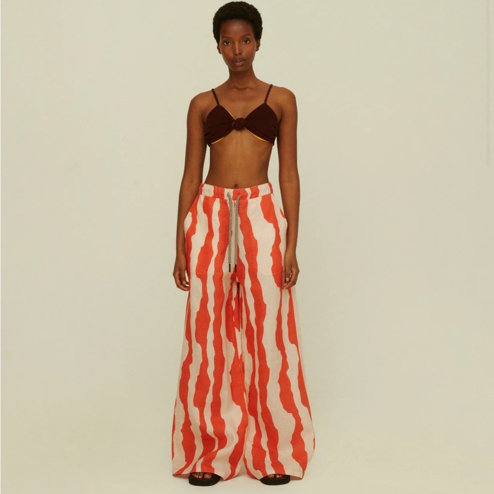 OAS calima linen Wide-Leg Pants, L